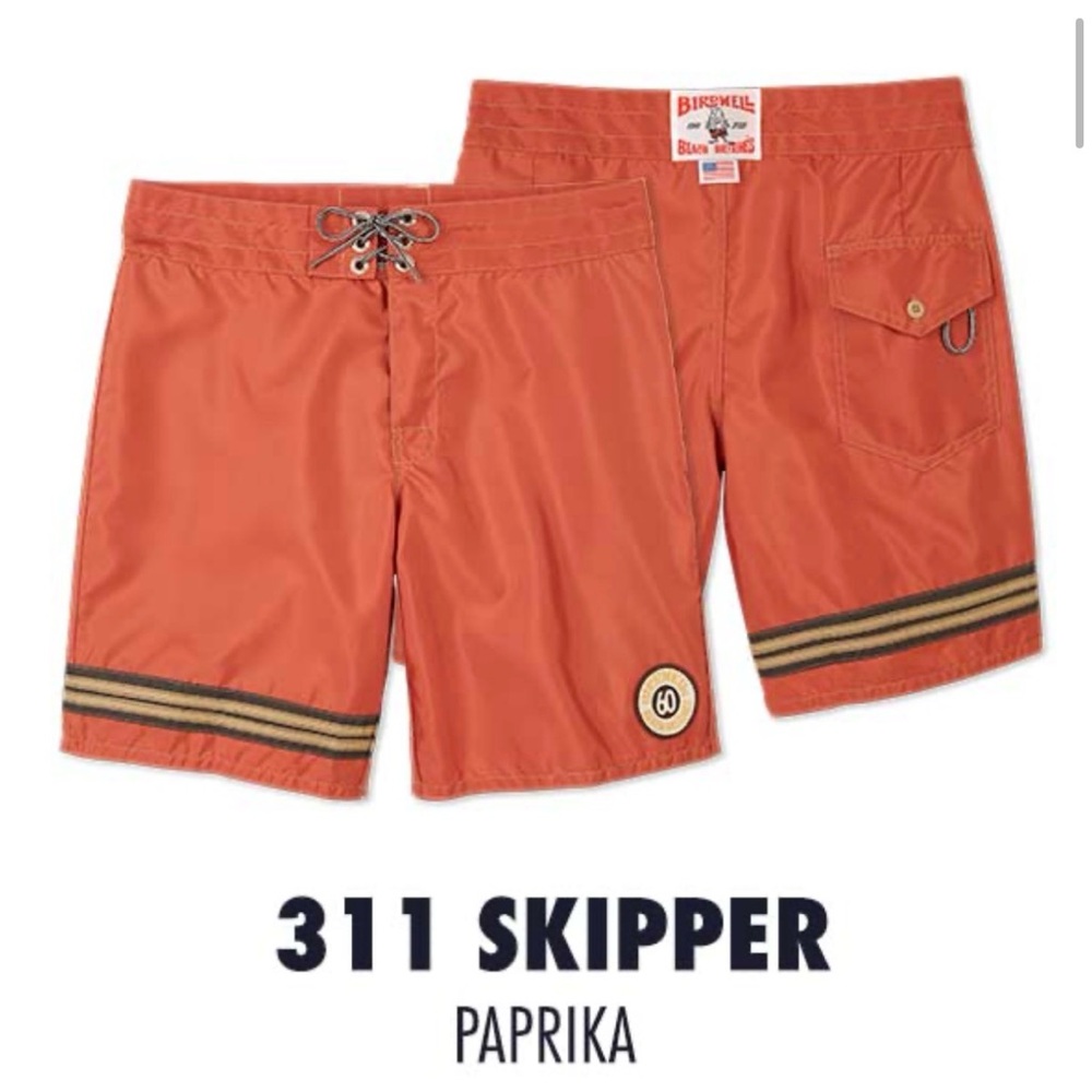 BIRDWELL Men's Orange board Shorts - Picture 2 of 9